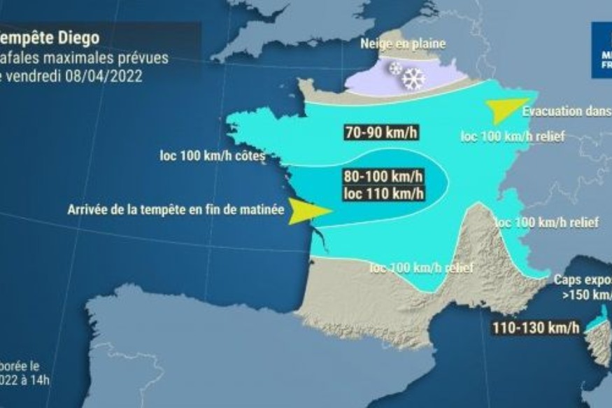 La tempête Diego va traverser le Cher, le Loiret et la Nièvre
